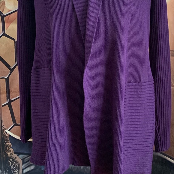 Host Pick🥳 JM Collection Petite Cardigan- Purple - Picture 2 of 9